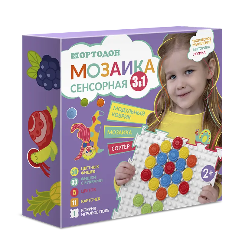 Мозаика сенсорная 3 в 1 