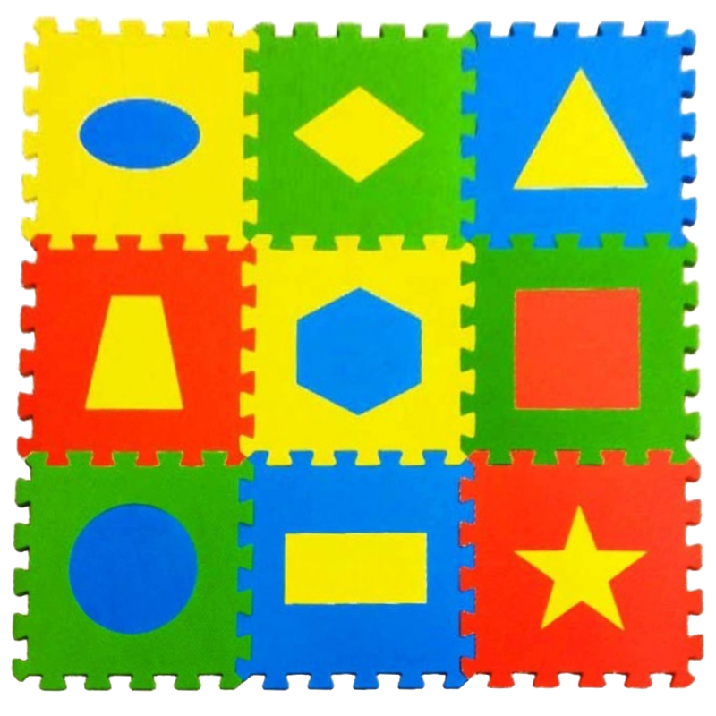 Мягкий пол универсальный ECO COVER, Геометрия (9 пазлов)