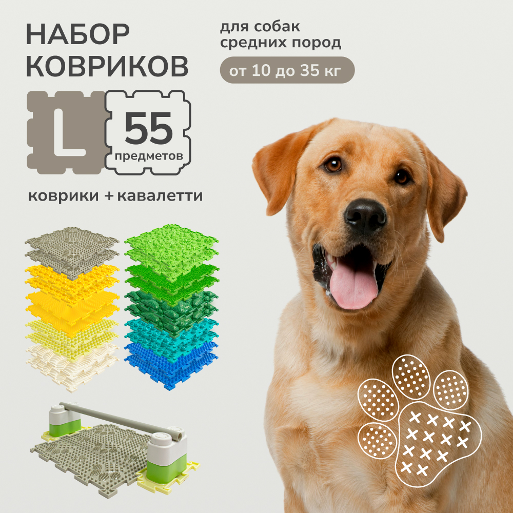 Набор ковриков L для собак средних пород от 10 до 35 кг