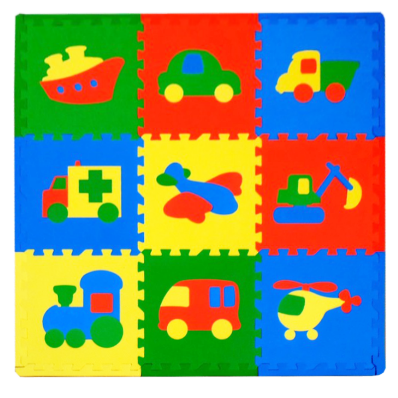 Мягкий пол универсальный ECO COVER, Транспорт (9 пазлов)