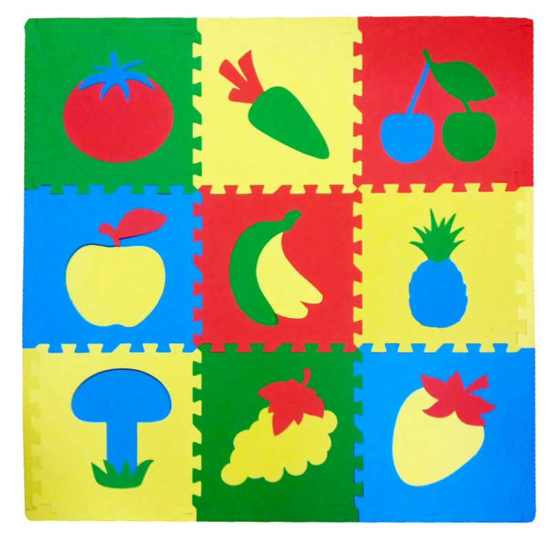 Мягкий пол универсальный ECO COVER, Сад-Огород (9 пазлов)