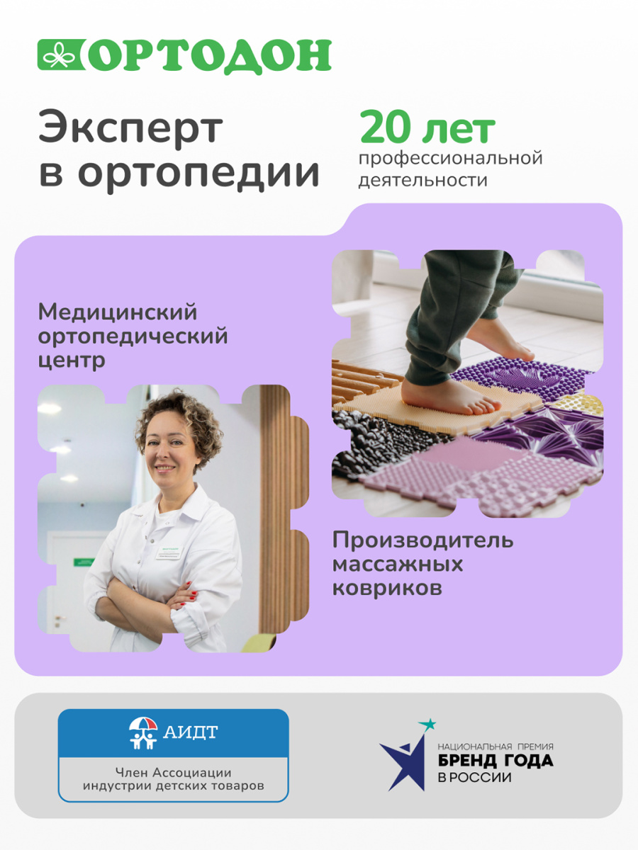 Зубная щётка для детей ОРТОДОН® Smile professional 1-8 лет, мягкая, фиолетовая